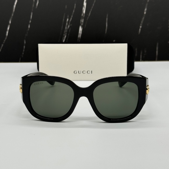 NEW GG1599SA 001 GUCCI BLACK GREY OVERSIZED WOMEN GUCCI SUNGLASSES - Picture 3 of 13